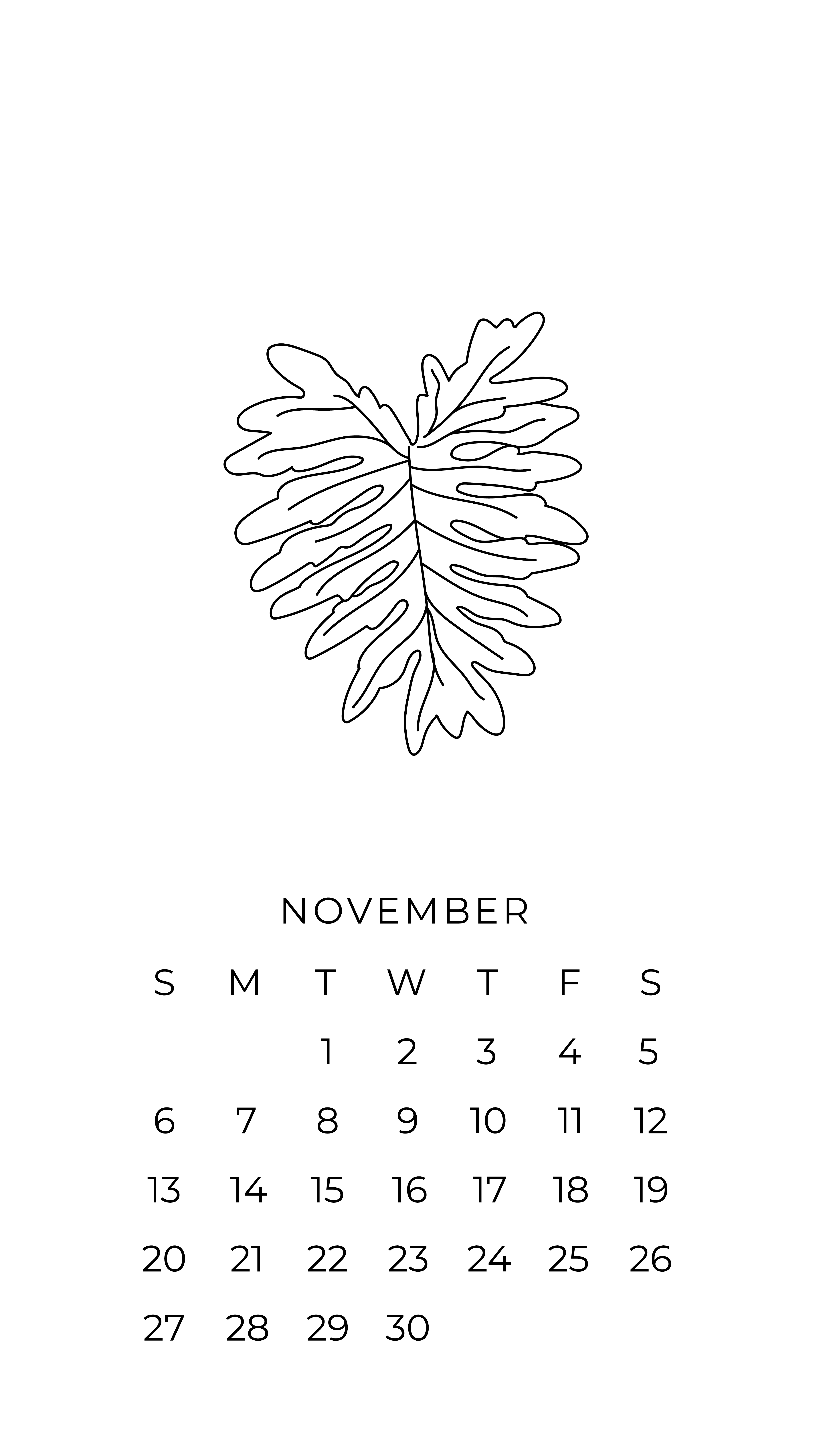 November 2022 Calendar Wallpapers - PaperSushi