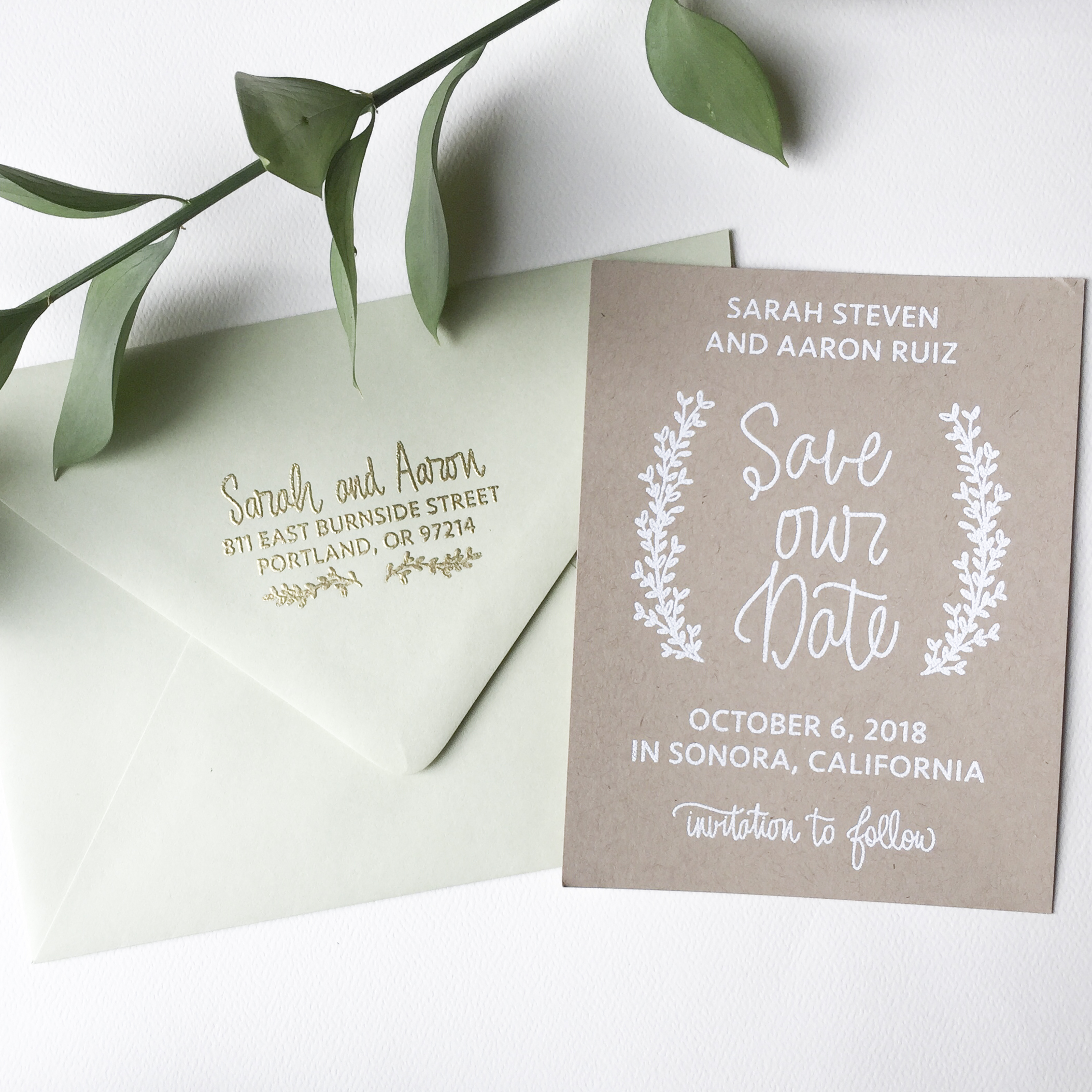 DIY Stamped Save the Dates